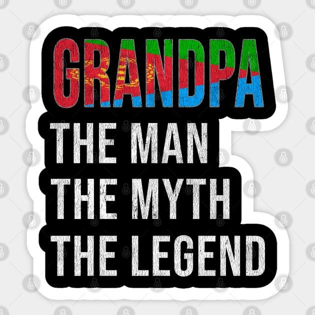 Grand Father Eritrean Grandpa The Man The Myth The Legend - Gift for Eritrean Dad With Roots From  Eritrea Sticker by Country Flags